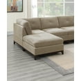 thumbnail image 2 of Contemporary Chenille Camel U-Sectional Sofa Set Corner Wedge Ottoman Chairs Living Room Furniture 6pcs Set Tufted Couch, 2 of 8