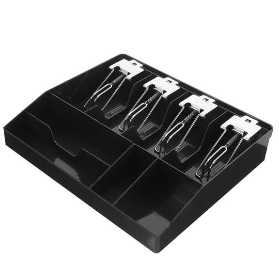 HOMEMAXS Portable Cash Register Tray with Insert and Money Drawer Clip for Secure Cash Management