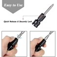 thumbnail image 4 of HUGFEGWE 1/2-Inch Square Drive to 1/4-Inch Hex Female Socket Adapter Quick Release Drill Chuck Converter Screwdriver Bit Chucks Adaptor Conversion for Impact and Ratchet Wrench, Set of CA919-68151, 4 of 9