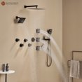 thumbnail image 4 of Mondawe Luxury Shower System Wall Mounted 12" for Bathroom, Rain Shower Combo Set with Handheld Spray, with Rough-in Valve, 4 of 10