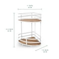 thumbnail image 2 of Acento 2-Tier Corner Countertop Caddy with Acacia Wood Accents in Matte White, 2 of 12