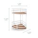 thumbnail image 3 of Estante Esquinero Para Baño Organizador Almacenamiento De Baño 2 Niveles Mueble Para Baño Metalico Blanco Mate con Madera Acacia, 3 of 11