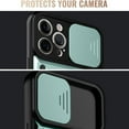 thumbnail image 2 of Compatible with iPhone 13 Pro Case with Sliding Camera Lens Cover and Ring Kickstand Heavy Duty Military Grade Protection Phone Shockproof Back Cover for iPhone 13 Pro, Green, 2 of 4