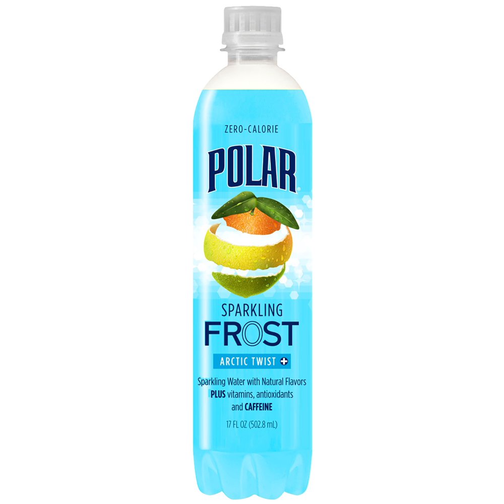Polar Sparkling Frost Water, Arctic Twist +, 17 Fl Oz, 12 Count