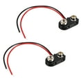 thumbnail image 1 of Unique Bargains 2pcs DC 9V Battery Clip T-Type Buckle Connector Lead Wire 10cm Long, 1 of 4