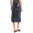 thumbnail image 2 of Gracia womens  Whole Spangle Shiny Banding Midi Skirt, l, Purple, 2 of 3