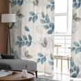 thumbnail image 4 of Blue Botanical Fall Sheer Curtains 84 Inches Long 2 Panels Set, Window Sheer Curtains for Living Room/Bedroom, Pastoral Maple Leaf Autumn Rustic Light Filtering Rod Pocket Curtain 52'' x 84'' x 2, 4 of 7