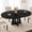 Black, variant on Extendable Round Dining Table, 47"-63" Adjustable Dinner Table for 4-8,Farmhouse Kitchen Table for Dining Room Living Room