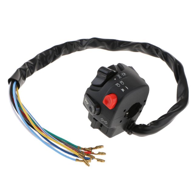 Kenally Motocicleta Universal 7/8 Bocina de manillar/Conjunto de interruptor de control de luces de señal Vehículos, repuestos y accesorios Mis