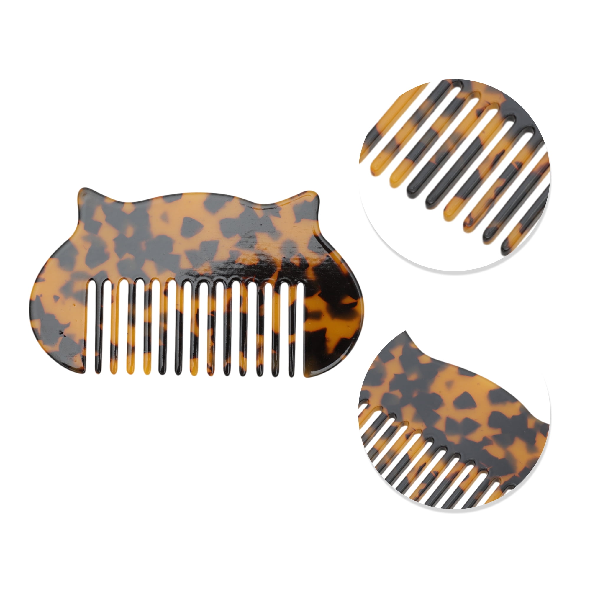 Unique Bargains 1 Pc Cute Durable Cat Hair Comb Designed for All Hair Types Brown