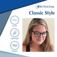 thumbnail image 4 of In Style Eyes Stylish Large Cateye Reading Glasses for Women Black +3.50, 4 of 7