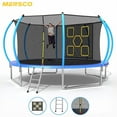 thumbnail image 4 of Mersco 12FT Trampoline for Kids with Mulifunctional Target Cloth,Outdoor Recreational Trampolines with Enclosure Net, Ladder,Jumping Trampoline SPACE for Kid Birthday and Festival Gift,Blue, 4 of 10