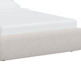thumbnail image 4 of Ziya Queen Size Bed, Cream Boucle Fabric Upholstery, Curved Panel Headboard, 4 of 5
