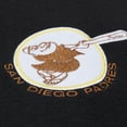 thumbnail image 5 of Men's Mitchell & Ness  Black San Diego Padres Phantom Fleece Crewneck Sweatshirt, 5 of 6