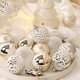 thumbnail image 3 of Elegant Set Of 16 Champagne Gold White Christmas Bauble Balls Ornaments, 3 of 5