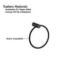 thumbnail image 2 of Toallero colgador anillo (redondo) Rubinett Acero inóxidable 304 Negro Mate, 2 of 4