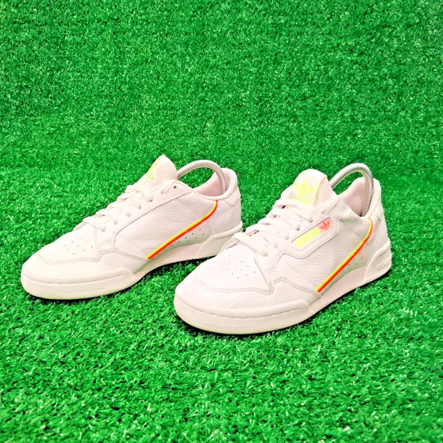 Adi-das Continental 80 Athletic Sneakers Kids 8 White Leather Waterproof 789002
