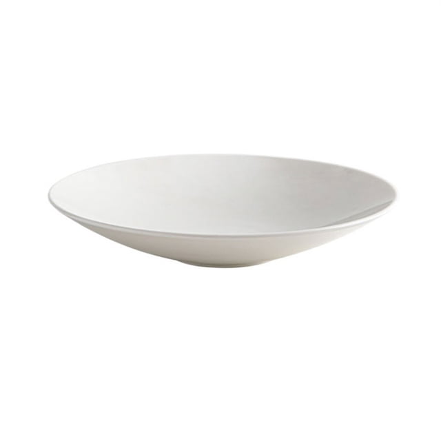 8.2 Inch/9 Inch/9.8 Inch Light Luxury White High Temperature Ceramic Plate Fruit Salad Plate Commercial Serving Plate