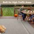 thumbnail image 5 of SIXHOME Outdoor Rugs 6'x9' Patio Rug Modern Bordered Indoor Outdoor Rugs Polypropylene Washable Non Shedding, Easy Clean, Waterproof, Durable Outdoor Carpet for Porch Balcony Deck Neutral Gray, 5 of 8