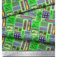 thumbnail image 3 of Soimoi Polyester Crepe Fabric Scissor,Buttons & Machine Sewing Printed Craft Fabric by The Yard 42 Inch Wide, 3 of 3