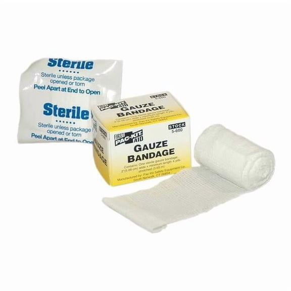 First Aid Only Stretch Gauze, Sterile, White, No, Gauze 5-600