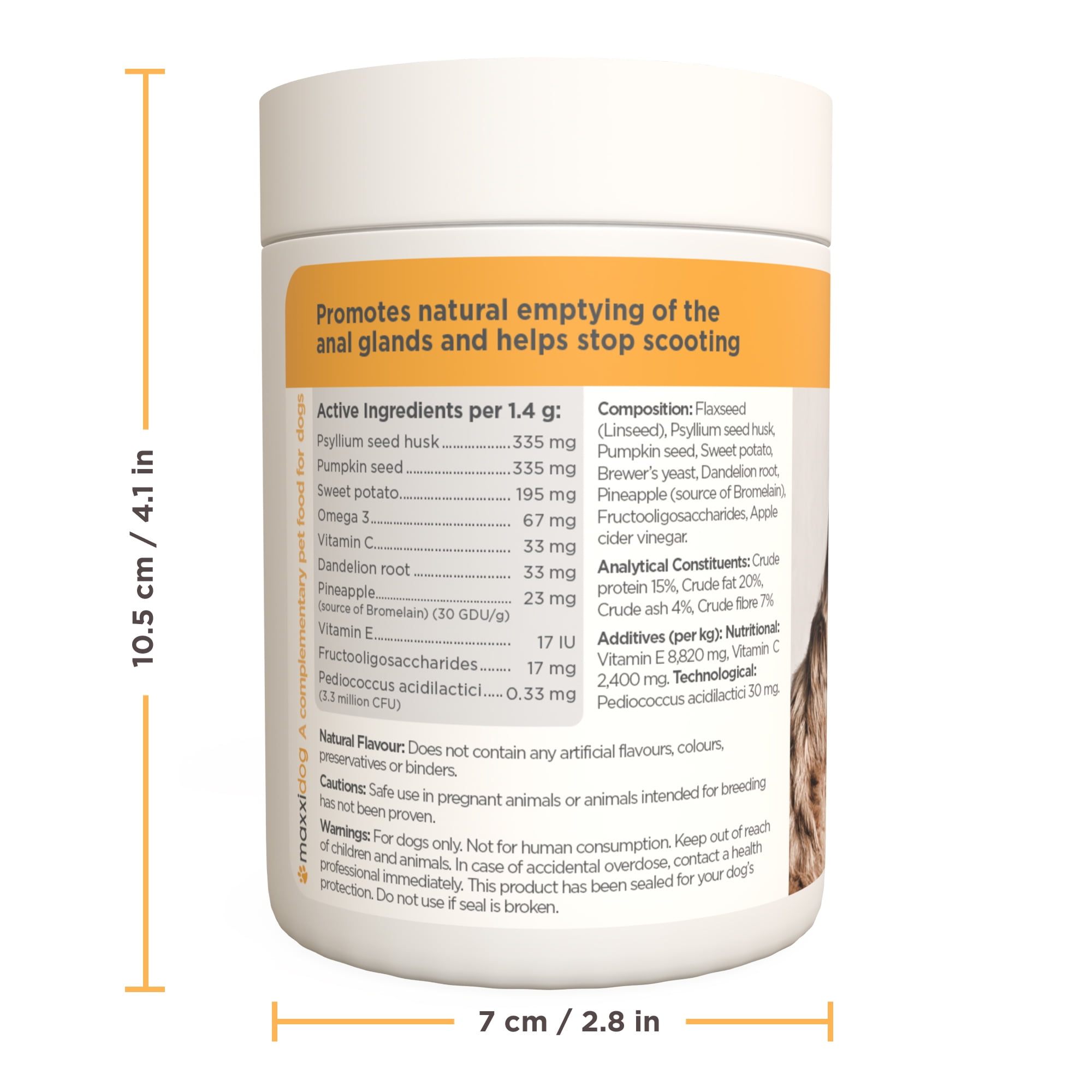 maxxipaws maxxiscoot Anal Gland & Digestive Health Support for Dogs - Powder Supplement, 5oz