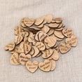 thumbnail image 4 of 50pcs Wooden Hearts Scrapbooking Embellishments Crafts with Wood Grain, 4 of 7