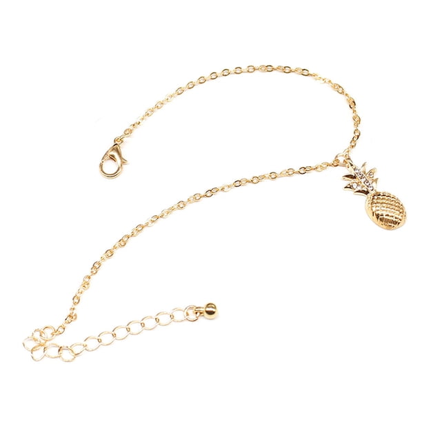 Qarigey Pulseras de tobillo Tobilleras de aleación Elegante Tridimensional diario Señora Brazalete para adolescentes Niñas Mujeres Adultos Oro Type3 NO3 Qarigey AP009827-01