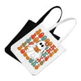 thumbnail image 4 of Canvas Tote Bag, Halloween Tote Bag, Booooks Tote Bag, Ghost Tote Bag, Canvas Shoulder Bag, Shopping Bag, 4 of 5