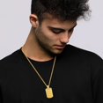 thumbnail image 4 of TANGPOET 925 Sterling Silver St Dominic Necklace for Men, Gold Plated, 4 of 5