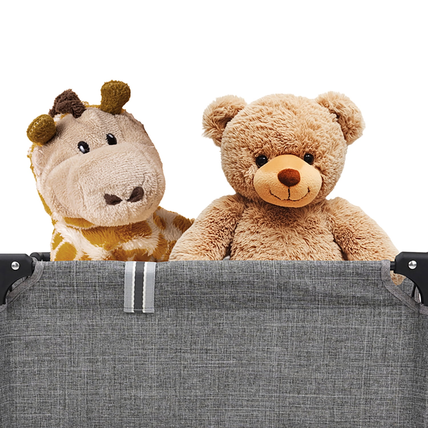 509 Crew: Little Wagon - Melange Grey - Folding Pull-Along Cart, Adjustable Handle, Canvas-Metal Frame, Transport Toys-Dolls-Stuffed Animals, Kid 3+