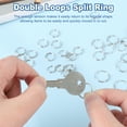 thumbnail image 4 of 50Pcs 10mm Double Loops Split Rings, Small Round Jump Ring Connector, Silver, 4 of 6