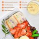 thumbnail image 4 of Lunch Box 1000ML with 2 Compartments,BPA Free,Airtight, Microwave & Dishwasher Safe,with CE,FDA,RoHS Certifications 191x119x68mm(Orange), 4 of 5