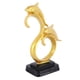 thumbnail image 1 of Estatuilla de delfín, Color dorado, elegante, Simple, duradera, resina, decoración de delfines ampliamente utilizada para gabinete de oficina familiar, 1 of 5