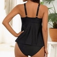thumbnail image 3 of PMVFHDE Plus Size Swimsuit For Women Flowy Printed Tankini Top With Adjustable Straps And Matching Full Coverage Bottoms, 3 of 4
