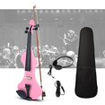 thumbnail image 4 of Violín eléctrico silencioso 4/4 Accesorios con accesorios de violín Bolsa de transporte de violín Conjunto de violín silencioso Práctica Rosa CUTICAT violín eléctrico, 4 of 8