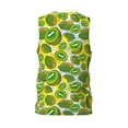 thumbnail image 3 of Easygdp Watercolor Kiwi Fruits Summer Men's Mesh Basketball Jersey Quick Drying Sleeveless Shirts Fitted Muscle Tank Tops Sport Round Neck T-Shirt - 3X-Large, 3 of 9