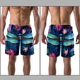 thumbnail image 3 of luoweisi Men's Beach Shorts Quick Dry Swim Trunks with Mesh Lining Dragonfly L, 3 of 5