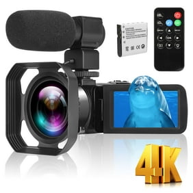 4K Video Camera Camcorder, YouTube Vlogging Camera 48MP HD WiFi IR Night Vision Camcorder, 3.0" 270Rotation Touch Screen 18X Digital Zoom Camera Recorder with Microphone, Remote, Lens Hood