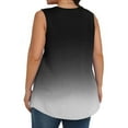 thumbnail image 6 of ZQUUVOU Women's Tank Top Plus Size Tie Dye Round-Neck Printed Button Ruffle Hem Tops (Black,XL), 6 of 6