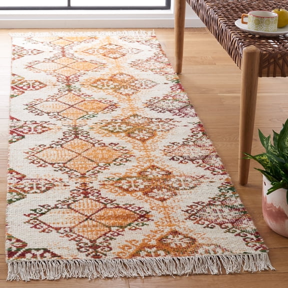 Safavieh Kilim Heathe Tribal Wool Runner Rug, Ivory/Gold, 2'3" x 7'