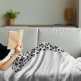 thumbnail image 3 of Letter Y Soft Flannel Fleece Throw Blanket, Y Letter in Form Monochrome Soccer Balls Graphic Design, Cozy Plush for Indoor and Outdoor Use, 50" x 60", Black and White, by Ambesonne, 3 of 5