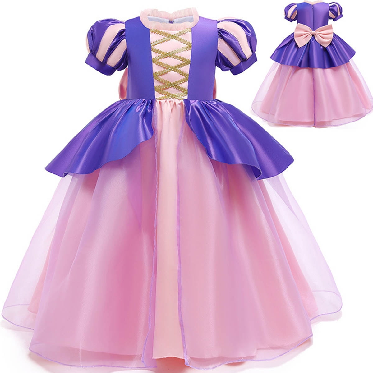 Kids Christmas Gifts Sofia The First Costume Girls Princess Gown Fancy Dress O62