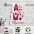 thumbnail image 5 of Pink Christmas Gnome Hand Towels 2 PCS, Xmas Warm Wishe Kitchen Towel Ultra Soft and Highly Absorbent,Decorative Fingertip Face Towel for Bathroom Hotel, 28.3"x 14.4", 5 of 6