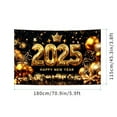 thumbnail image 3 of FUNDUFI Happy 2025 New Year Banner Background Decoration 2025 Christmas Party Supplies For New Year Celebration 45.3X70.8 Inch, 3 of 6