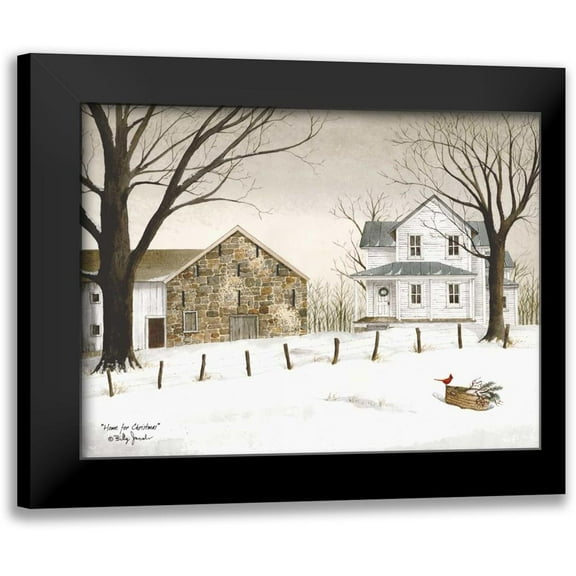 Jacobs, Billy 14x12 Black Modern Framed Museum Art Print Titled - Home for Christmas