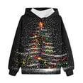 thumbnail image 5 of YUNAFFT Girls & Boys Christmas Print Hooded Sweatshirts With Pockets Soft Stretch Long Sleeve Casual Pullover For 2-12 Years, 5 of 6