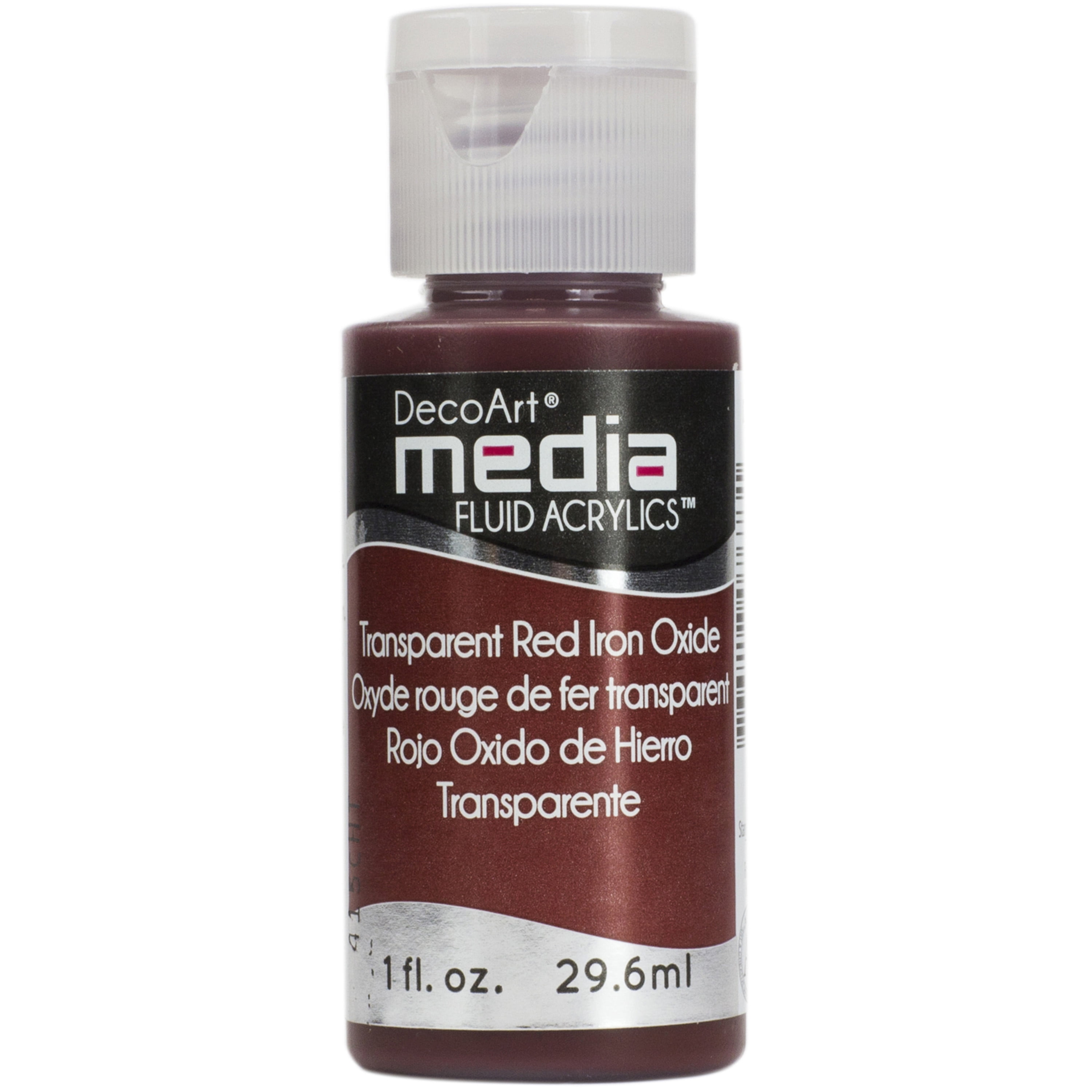 DecoArt Media Fluid Acrylic Paint, 1 oz., Transparent Red Iron Oxide