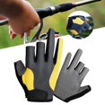 thumbnail image 6 of SunniMix 3 Cut Finger Gloves Finger Protection Non-Slip Breathable Cycling Gloves ens Gray Yellow, 6 of 8