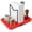 red, variant on 2-in-1 Rotating Spice Rack Organizer with Napkin Holder, 360° Lazy Susan Turntable for Kitchen Countertop and Dining Table, Non-Slip Storage Tray for Seasoning Jars and Condiments